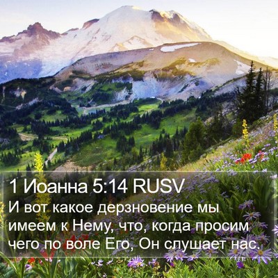 1 Иоанна 5:14 RUSV Bible Verse Image