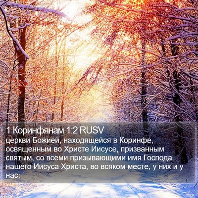 1 Коринфянам 1:2 RUSV Bible Verse Image