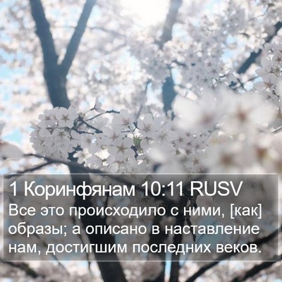 1 Коринфянам 10:11 RUSV Bible Verse Image