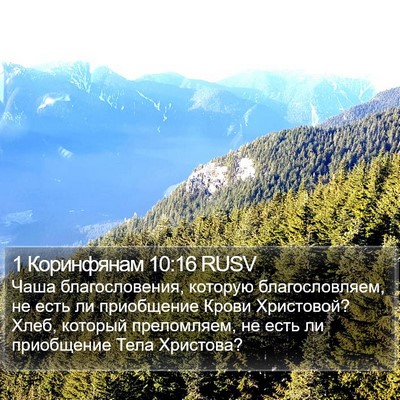 1 Коринфянам 10:16 RUSV Bible Verse Image