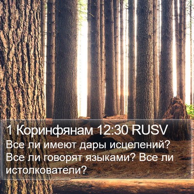 1 Коринфянам 12:30 RUSV Bible Verse Image