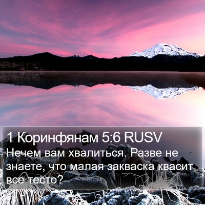 1 Коринфянам 5:6 RUSV Bible Verse Image