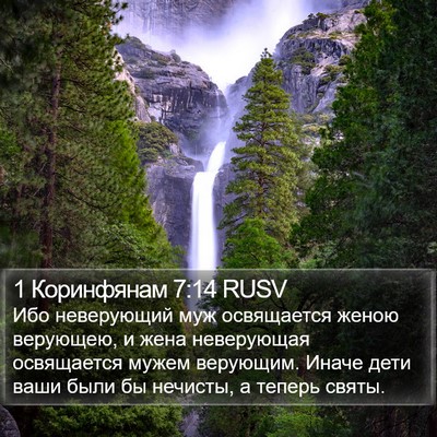 1 Коринфянам 7:14 RUSV Bible Verse Image