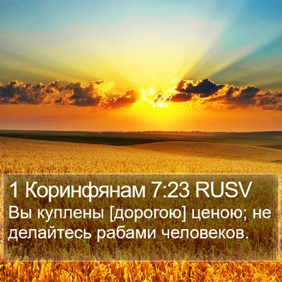 1 Коринфянам 7:23 RUSV Bible Verse Image