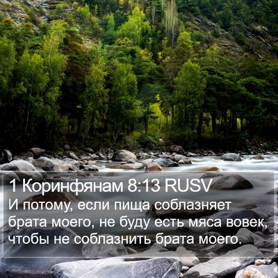 1 Коринфянам 8:13 RUSV Bible Verse Image