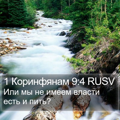 1 Коринфянам 9:4 RUSV Bible Verse Image