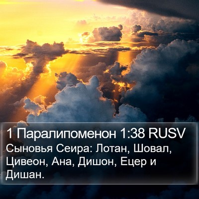 1 Паралипоменон 1:38 RUSV Bible Verse Image