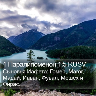 1 Паралипоменон 1:5 RUSV Bible Verse Image