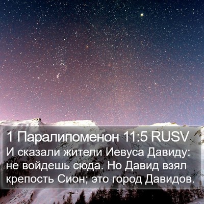 1 Паралипоменон 11:5 RUSV Bible Verse Image