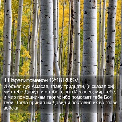 1 Паралипоменон 12:18 RUSV Bible Verse Image