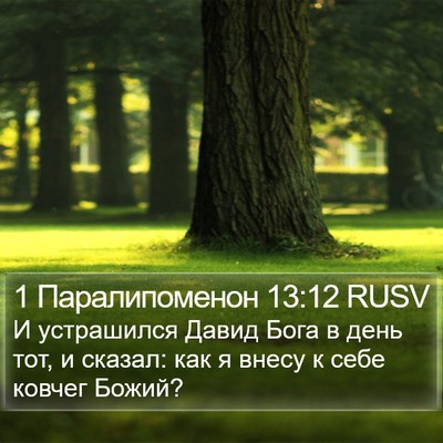1 Паралипоменон 13:12 RUSV Bible Verse Image