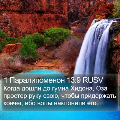 1 Паралипоменон 13:9 RUSV Bible Verse Image
