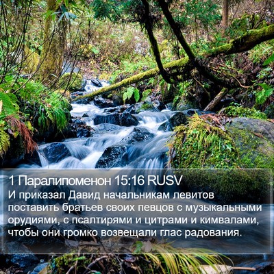 1 Паралипоменон 15:16 RUSV Bible Verse Image