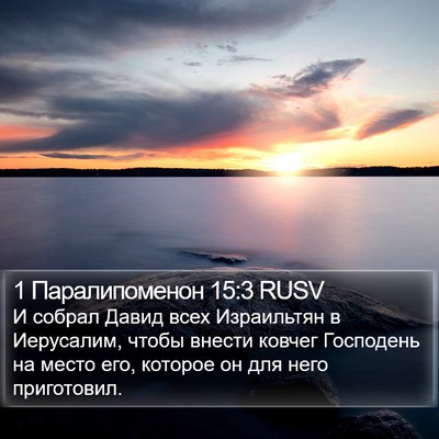 1 Паралипоменон 15:3 RUSV Bible Verse Image