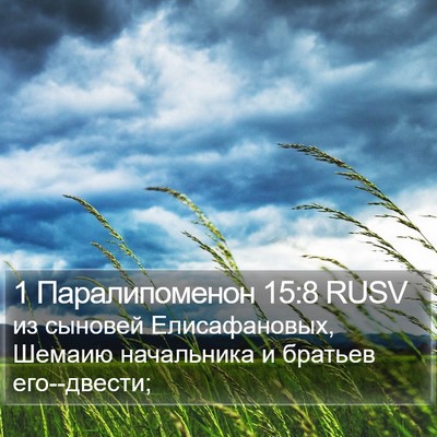 1 Паралипоменон 15:8 RUSV Bible Verse Image