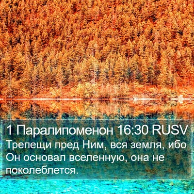 1 Паралипоменон 16:30 RUSV Bible Verse Image