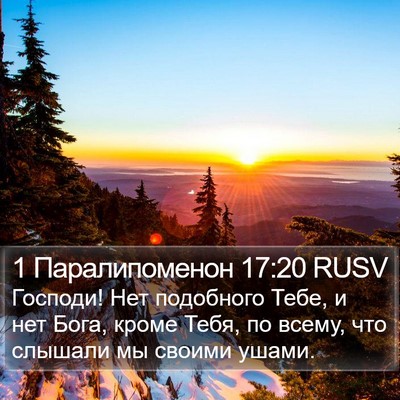 1 Паралипоменон 17:20 RUSV Bible Verse Image