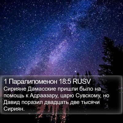1 Паралипоменон 18:5 RUSV Bible Verse Image