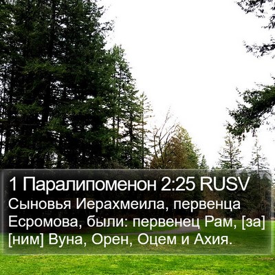 1 Паралипоменон 2:25 RUSV Bible Verse Image