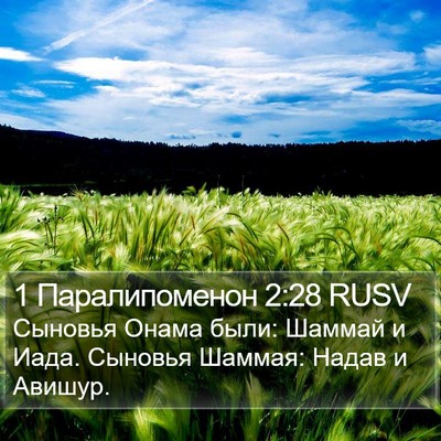 1 Паралипоменон 2:28 RUSV Bible Verse Image