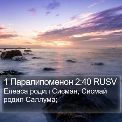 1 Паралипоменон 2:40 RUSV Bible Verse Image