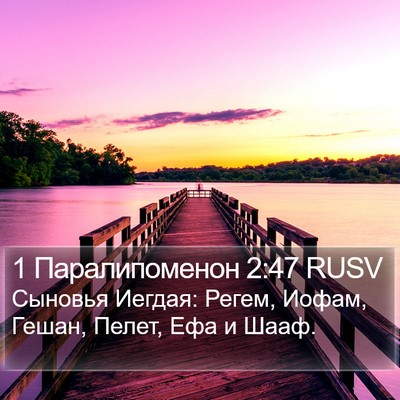 1 Паралипоменон 2:47 RUSV Bible Verse Image