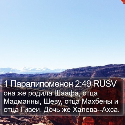1 Паралипоменон 2:49 RUSV Bible Verse Image