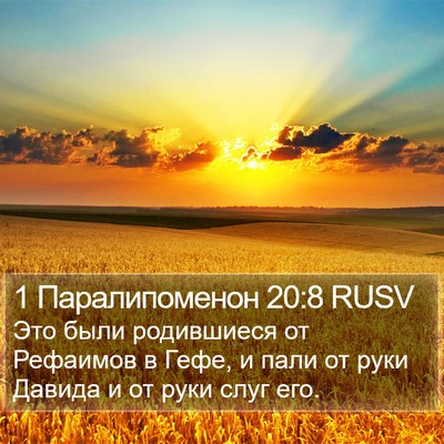 1 Паралипоменон 20:8 RUSV Bible Verse Image