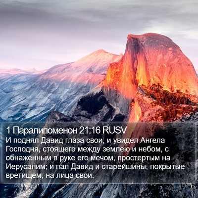 1 Паралипоменон 21:16 RUSV Bible Verse Image