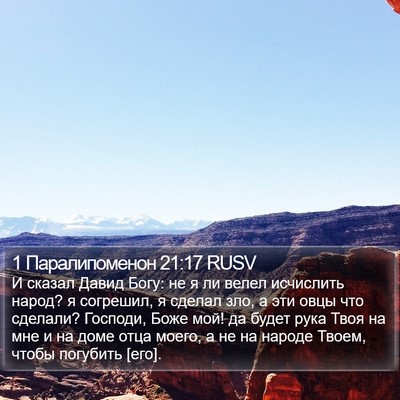 1 Паралипоменон 21:17 RUSV Bible Verse Image