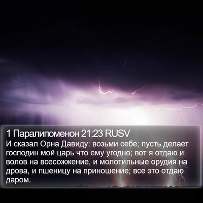 1 Паралипоменон 21:23 RUSV Bible Verse Image