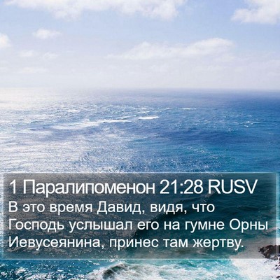 1 Паралипоменон 21:28 RUSV Bible Verse Image