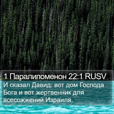 1 Паралипоменон 22:1 RUSV Bible Verse Image