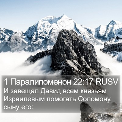 1 Паралипоменон 22:17 RUSV Bible Verse Image
