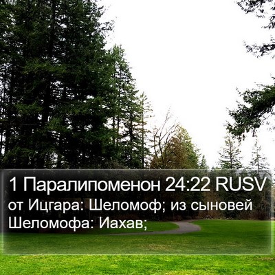 1 Паралипоменон 24:22 RUSV Bible Verse Image