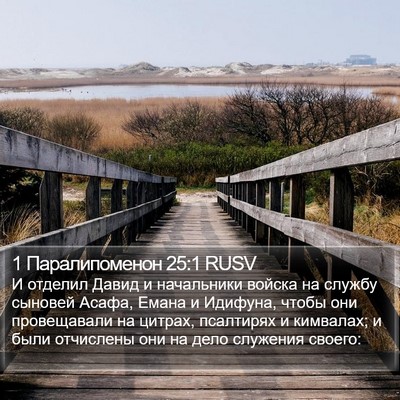 1 Паралипоменон 25:1 RUSV Bible Verse Image