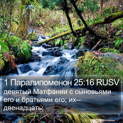 1 Паралипоменон 25:16 RUSV Bible Verse Image