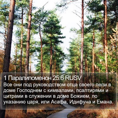 1 Паралипоменон 25:6 RUSV Bible Verse Image