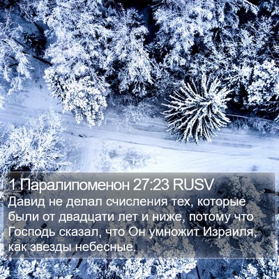 1 Паралипоменон 27:23 RUSV Bible Verse Image