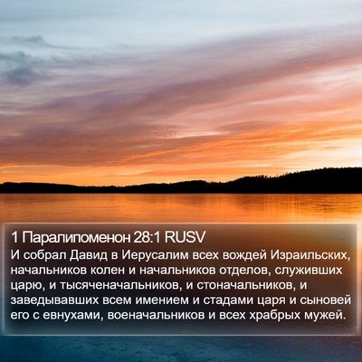 1 Паралипоменон 28:1 RUSV Bible Verse Image