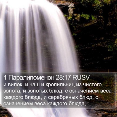 1 Паралипоменон 28:17 RUSV Bible Verse Image