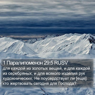 1 Паралипоменон 29:5 RUSV Bible Verse Image
