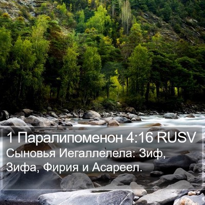 1 Паралипоменон 4:16 RUSV Bible Verse Image
