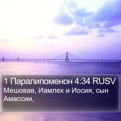 1 Паралипоменон 4:34 RUSV Bible Verse Image