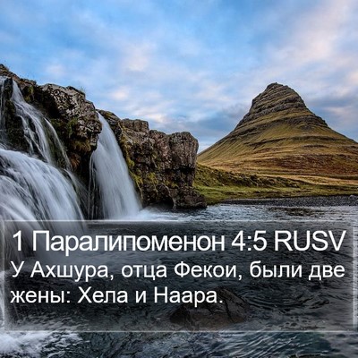 1 Паралипоменон 4:5 RUSV Bible Verse Image