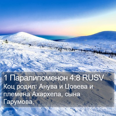 1 Паралипоменон 4:8 RUSV Bible Verse Image