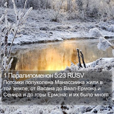 1 Паралипоменон 5:23 RUSV Bible Verse Image