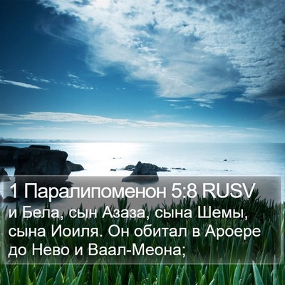 1 Паралипоменон 5:8 RUSV Bible Verse Image