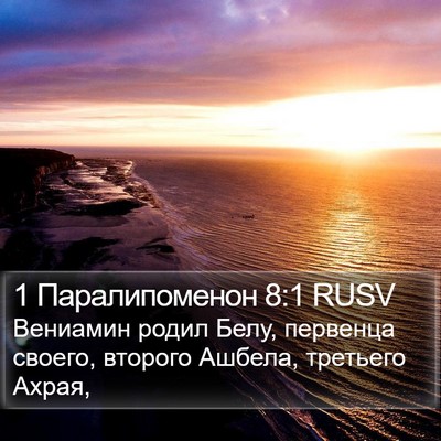 1 Паралипоменон 8:1 RUSV Bible Verse Image