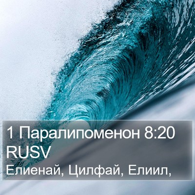 1 Паралипоменон 8:20 RUSV Bible Verse Image